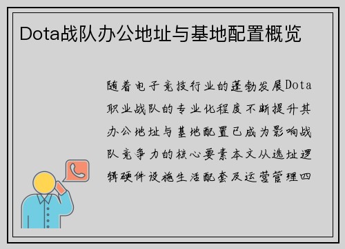Dota战队办公地址与基地配置概览